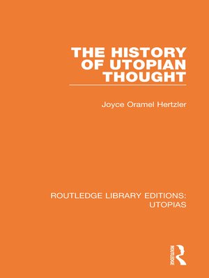 cover image of The History of Utopian Thought